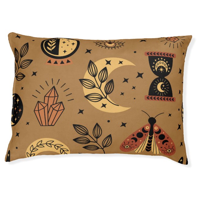 Magical Elements: Enchanting Seamless Pattern Pet Bed (Front)