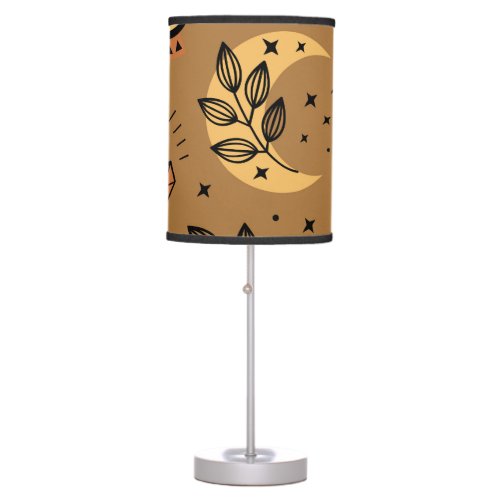 Magical Elements Enchanting Seamless Pattern Table Lamp