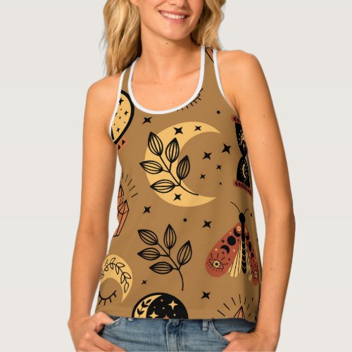 Magical Elements Enchanting Seamless Pattern Tank Top