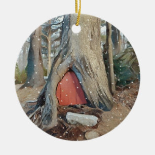 Magical Elf House Ceramic Ornament