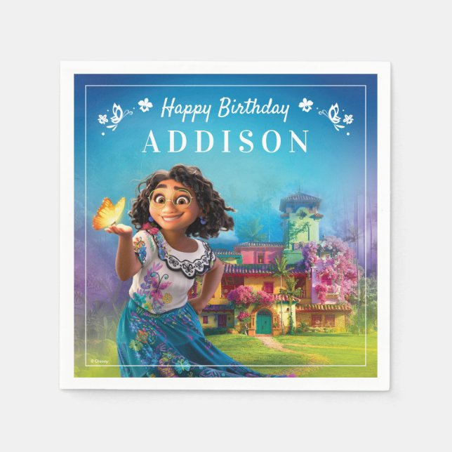 Magical Encanto Mirabel Birthday Napkins (Front)