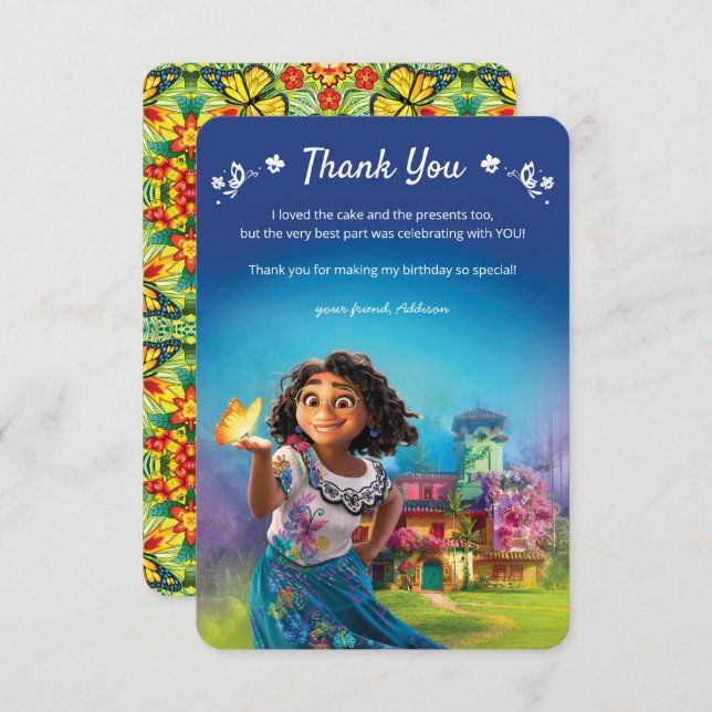 Magical Encanto Mirabel Birthday Thank You Invitation (Front/Back)