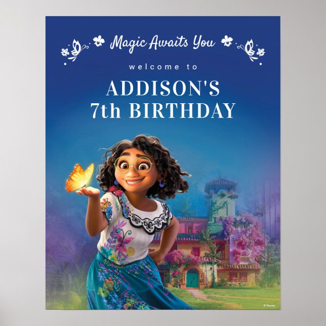 Magical Encanto Mirabel Birthday Welcome Poster (Front)