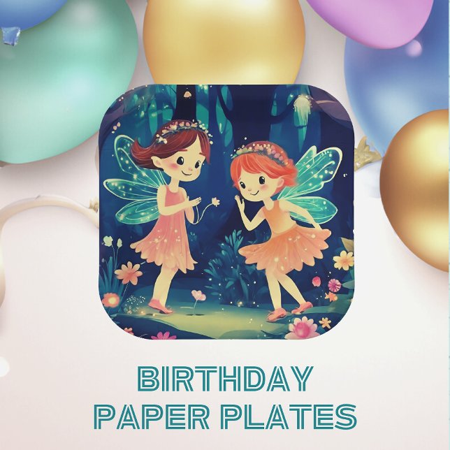 Magical Enchanted Forest Fairies Playing Paper Plates (Creator Uploaded)