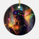 Magical Enchanted Forest Fantasy Fairy Lights Ceramic Ornament at Zazzle