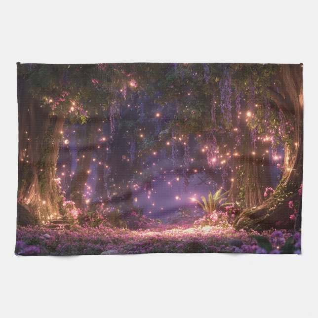 Magical Enchanted Forest Kitchen Towel (Horizontal)