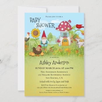Magical Enchanted Garden Baby Shower Invitation by sunnysites at Zazzle