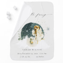 Magical Enchanted Little Garden Fairy Birth Stat Baby Blanket