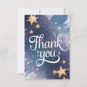 Magical Enchanted Meteor Celestial Thank You Card