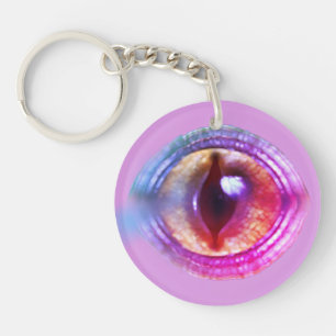 Magical Enchanted Purple Fantasy Dragon's Eye Keychain