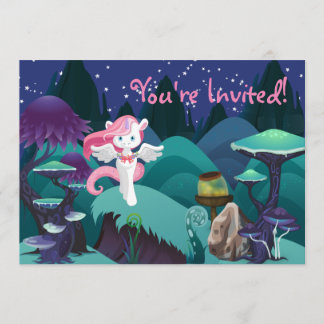 Magical Enchanting Unicorn Birthday Invitation