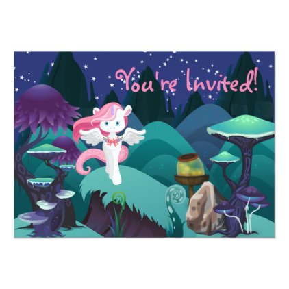 Magical Enchanting Unicorn Birthday Invitation