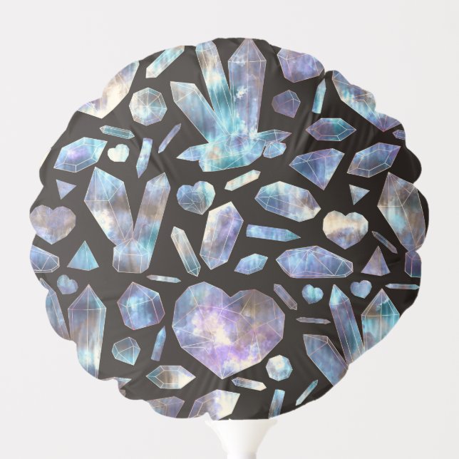 Magical Energy Crystals Rainbow Crystal Rocks Balloon (Front)