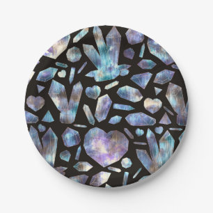 Magical Energy Crystals Rainbow Crystal Rocks Paper Plates