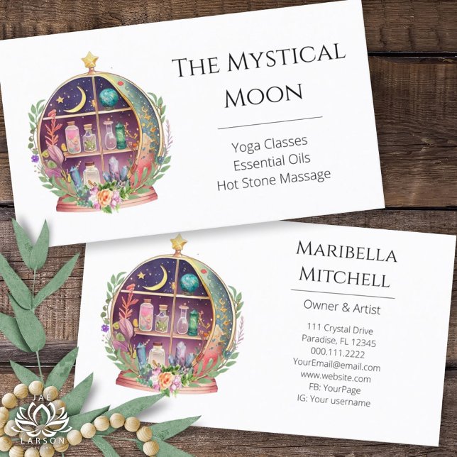 Magical Essential Oils Apothecary Yoga Crystals Business Card (Creator Uploaded)