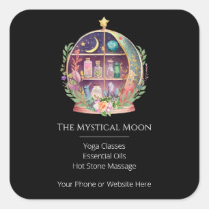 Magical Essential Oils Apothecary Yoga Crystals Square Sticker