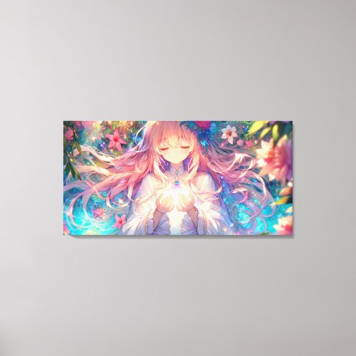 Magical Ethereal Anime Girl  Canvas Print
