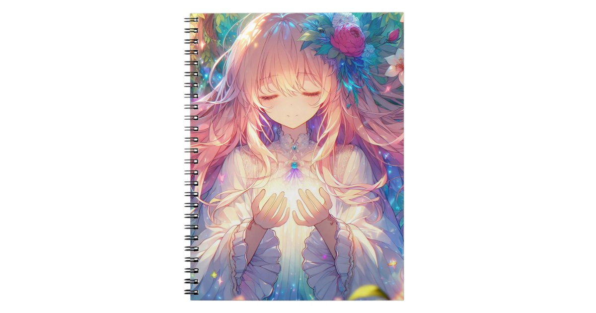 Magical Ethereal Anime Girl Notebook | Zazzle