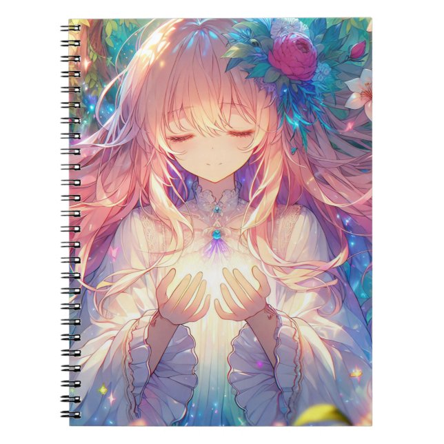 Magical Ethereal Anime Girl  Notebook (Front)