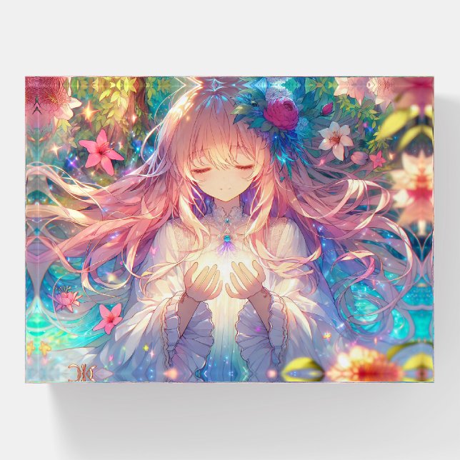 Magical Ethereal Anime Girl  Paperweight (Front)