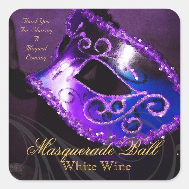 Magical Evening Purple Masquerade Sticker (Front)