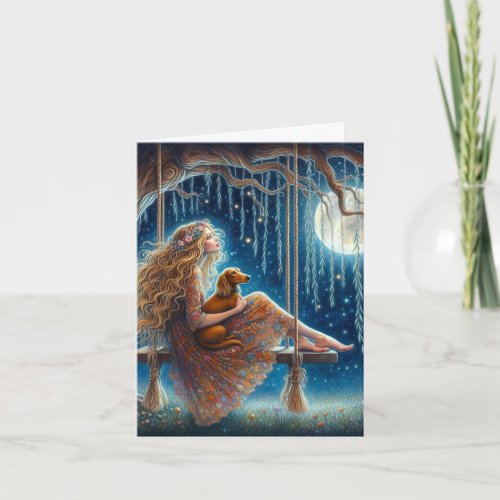 Magical Evening with my Dachshund Downloadable Card