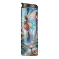 Magical Fairies and Elves Christmas Tree Thermal Tumbler