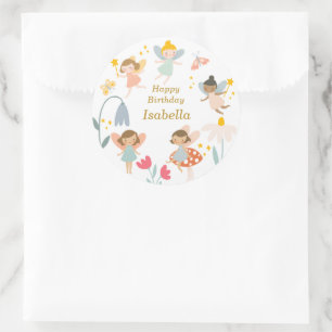 Magical Fairies Party Classic Round Sticker