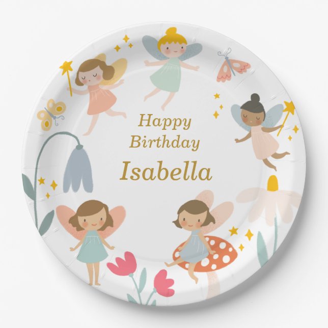 Magical Fairies Party Paper Plates (Front)
