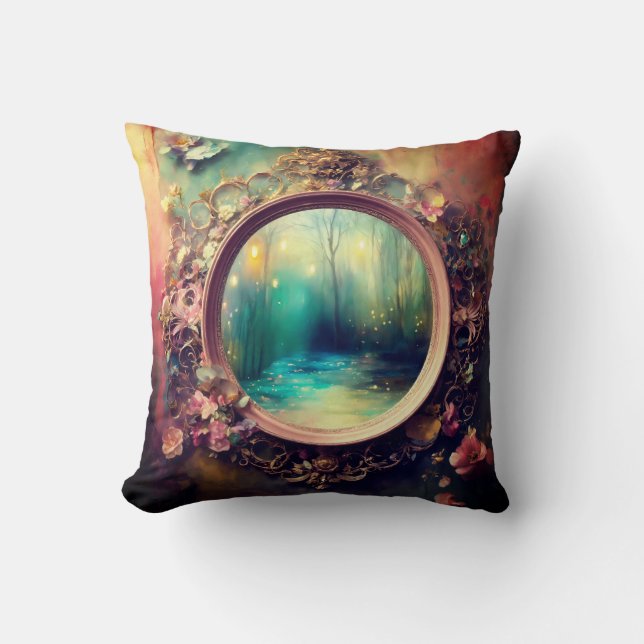 Magical Fairtale Abstract Art Style  Throw Pillow (Front)