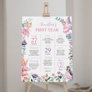Magical Fairy 1st Birthday Milestone Sign