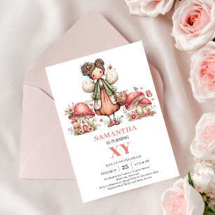 Magical Fairy 3rd Birthday Pastel Pink Invite Card