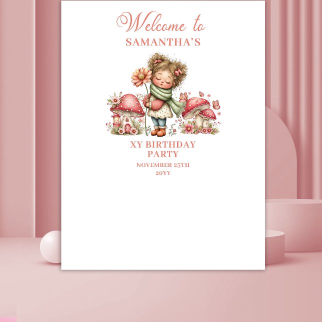 Magical Fairy 4th Birthday Pastel Pink Backdrop (Magical Fairy 4th Birthday Pastel Pink Backdrop)