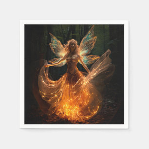 Magical Fairy Angel with Wings in Forest Pixie Napkins