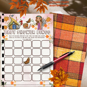 Magical Fairy Baby Shower Bingo Activity  Invitation