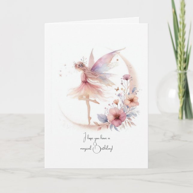 Magical Fairy Birthday Card (Front)