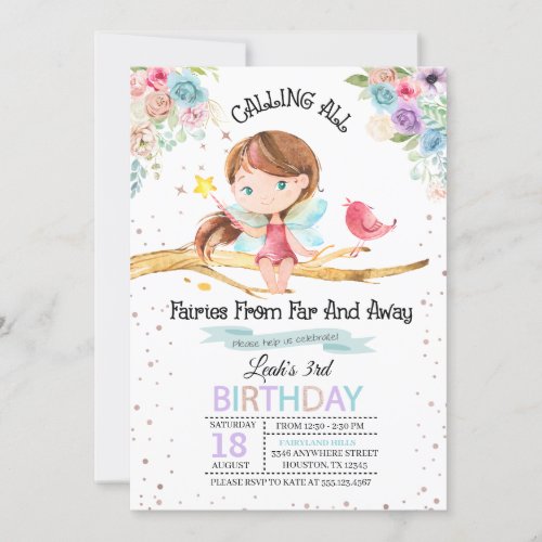 Magical Fairy Birthday Invitation