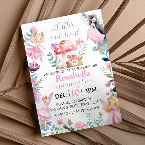 Magical Fairy Birthday Invitation Any Age