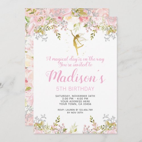 Magical Fairy Birthday Invitation Photo