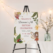 Magical Fairy Birthday Party Welcome Sign
