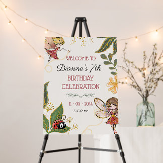 Magical Fairy Birthday Party Welcome Sign