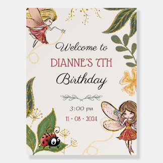 Magical Fairy Birthday Party Welcome Sign