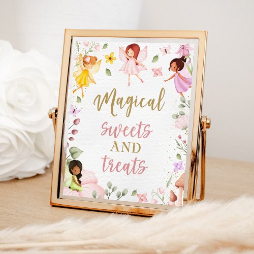 Magical Fairy Birthday Sweets and Treats Sign