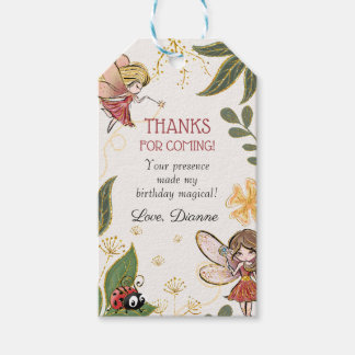 Magical Fairy Birthday Thank You Favor Tag