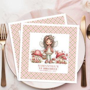 Magical Fairy Birthday Whimsical Garden Party Paper Dinner Napkins