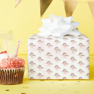 Magical Fairy Blush Girls Birthday Wrapping Paper