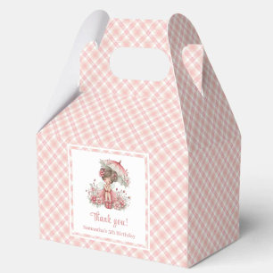 Magical Fairy Blush Pink Floral Girl Birthday Favor Boxes