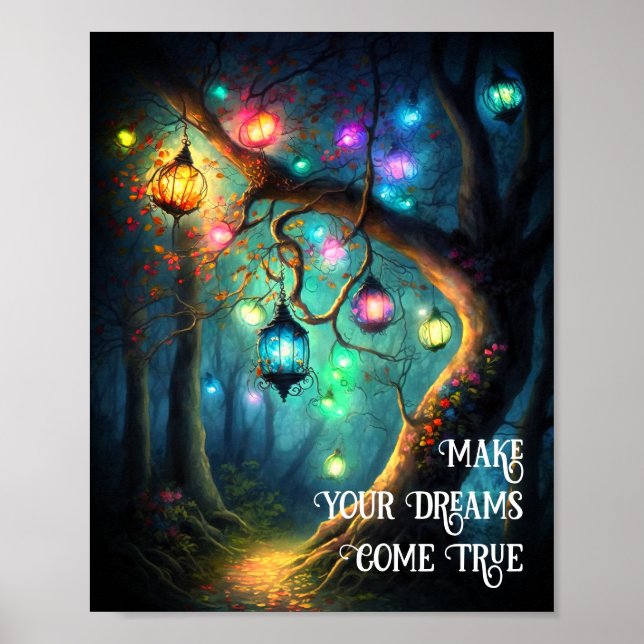 Magical Fairy Enchanted Forest Dreams Come True Poster (Front)