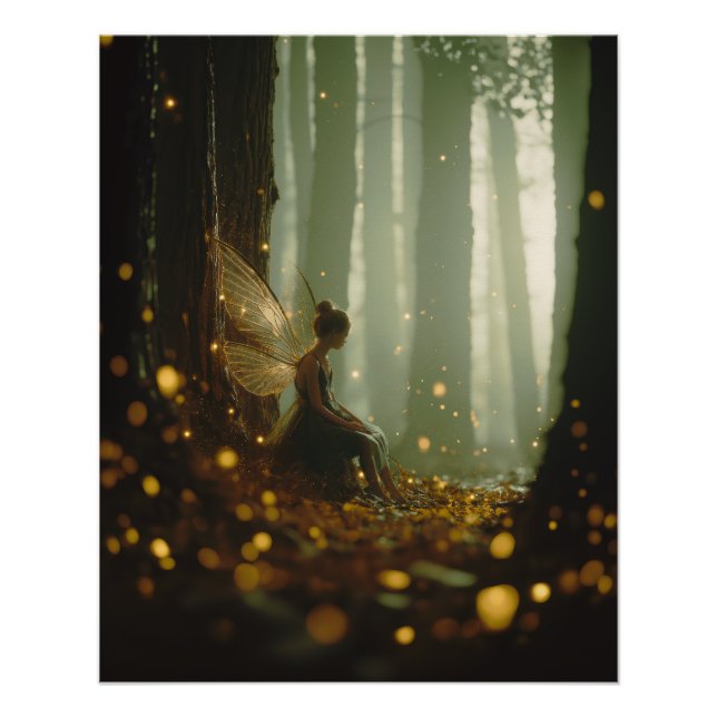 Magical Fairy Enchanted Forest Fall Autumn Pixie Poster (Front)