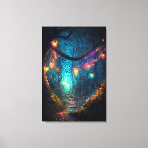 Magical Fairy Enchanted Forest Fantasy Pixie Dust Canvas Print